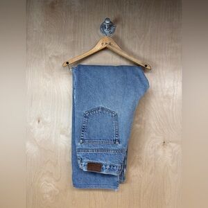 L.L. Bean Men's Flannel Lined Classic Light Blue Straight Jeans